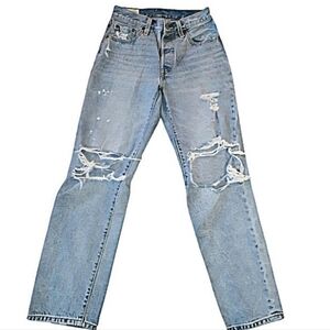 Levi's Premium Denim Jeans, Light Wash Blue Size 24